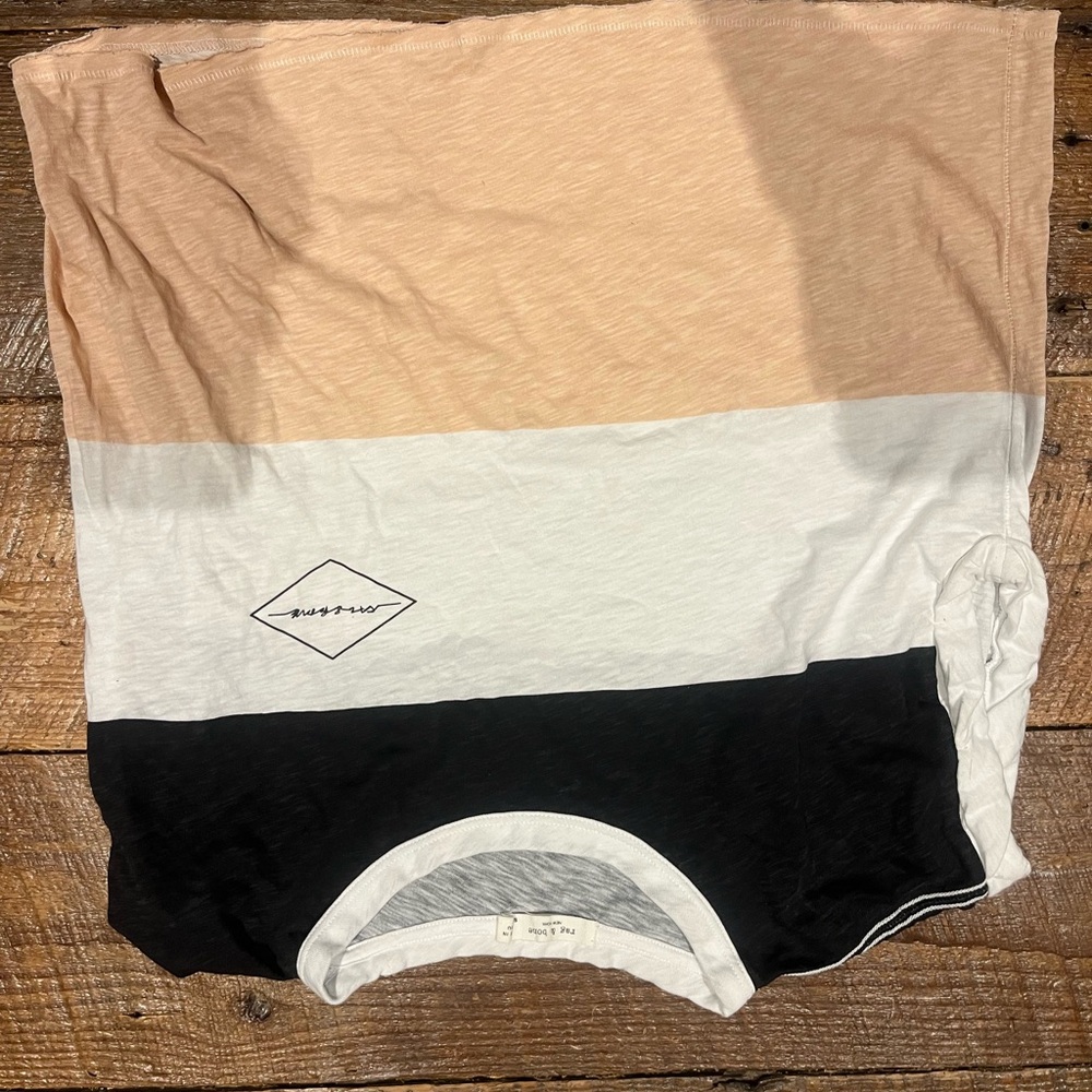 Colorblock Rag and Bone T-Shirt with Logo